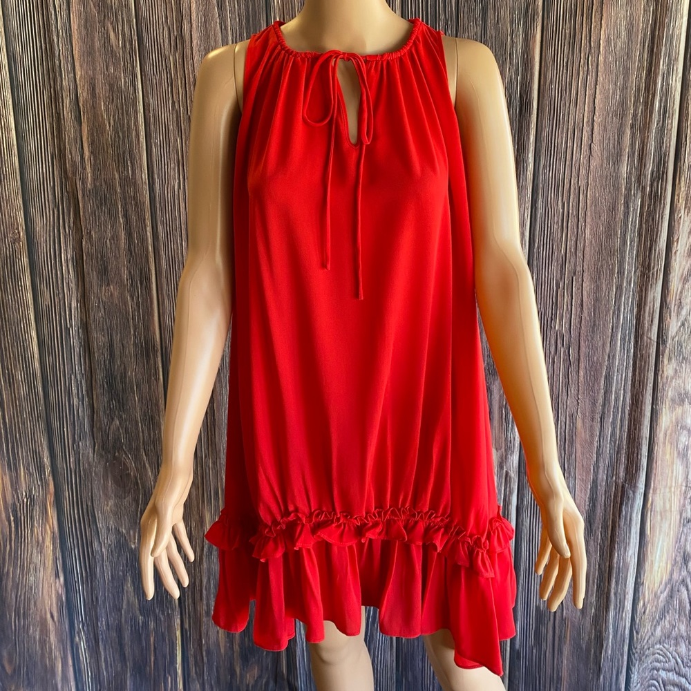 Catherine Malandrino Ruby Red Swing Ruffle Dress … - image 5